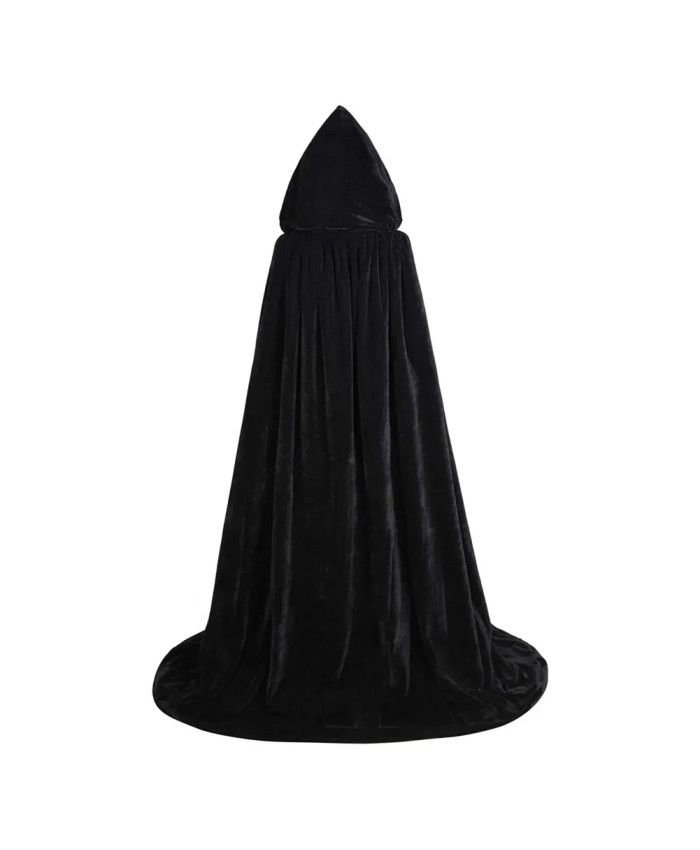 Halloween Cloak Cosplay Dress up Costume Kids Death Cosplay Costumes Black Hooded Cloak Scary Witch Devil Role Play